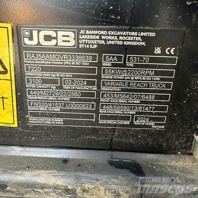 JCB 531-70 مناولات متداخلة