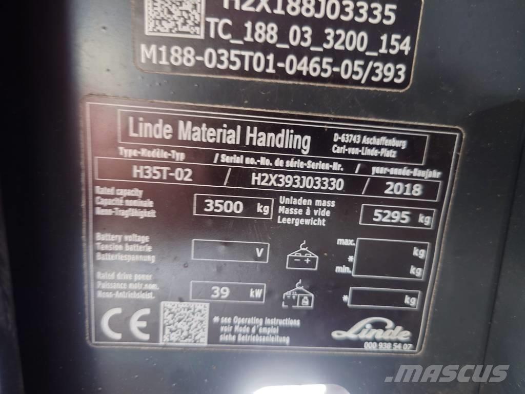 Linde H35T/393-02 شاحنات LPG