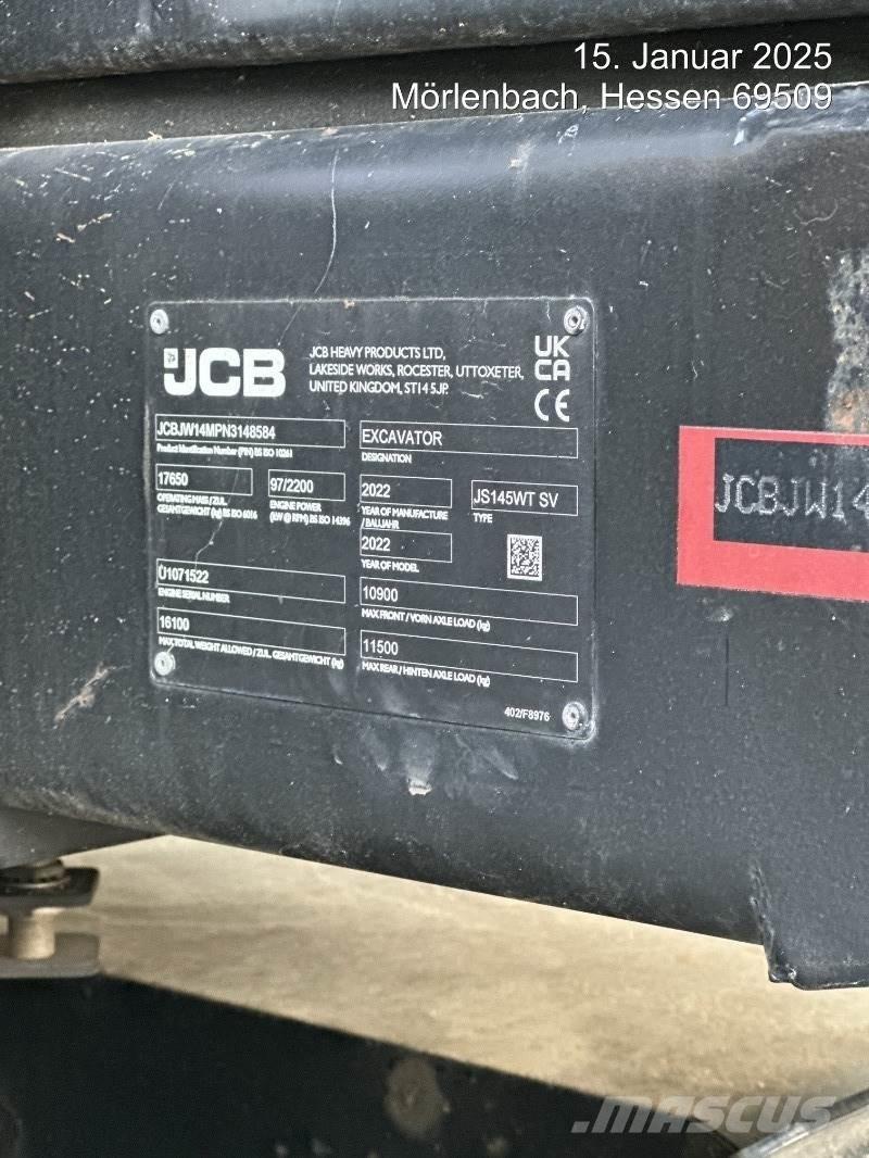 JCB JS145W PLUS حفارات بعجل