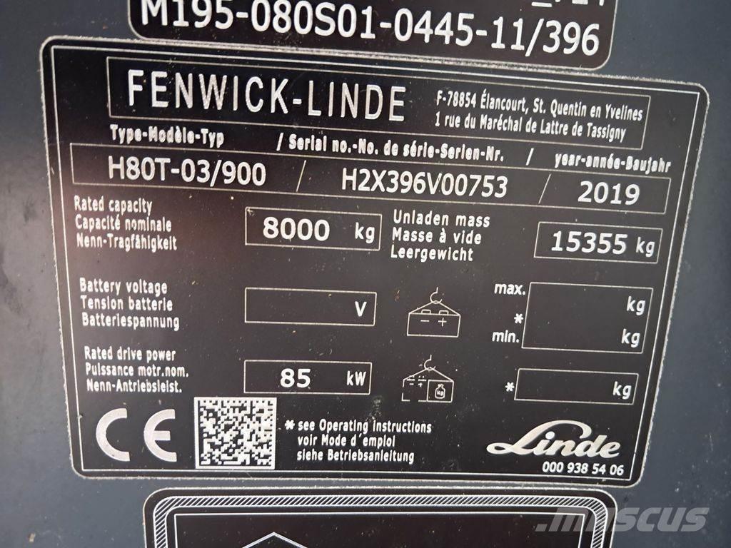 Linde H80T/03-900 شاحنات LPG
