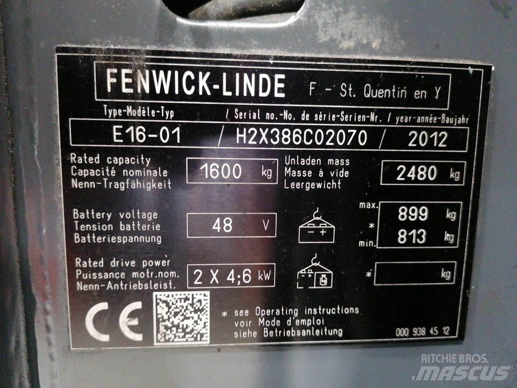 Linde E16-01 شاحنات ذات رافعات شوكية تعمل بالكهرباء