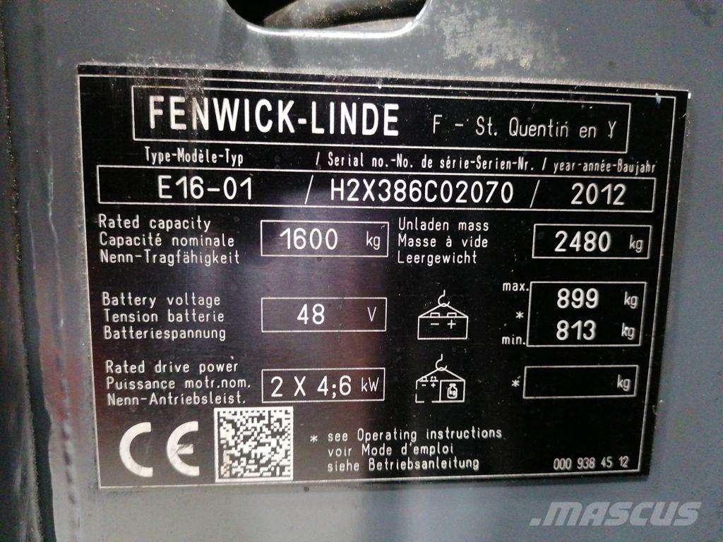 Linde E16-01 شاحنات ذات رافعات شوكية تعمل بالكهرباء