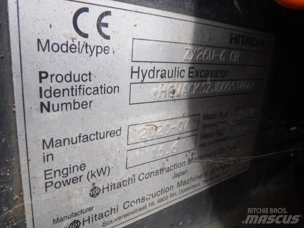 Hitachi ZX 26 U-6 حفارات صغيرة أقل من 7 طن (حفارات صغيرة)