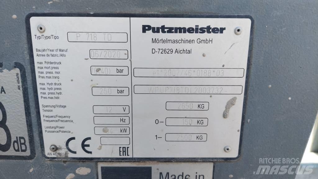 Putzmeister P 718 TD مضخات خرسانة
