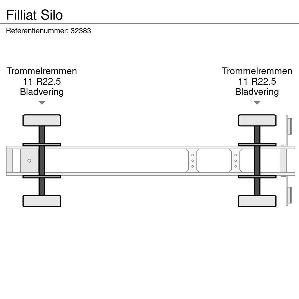  FILLIAT Silo نصف مقطورات مقطورة 