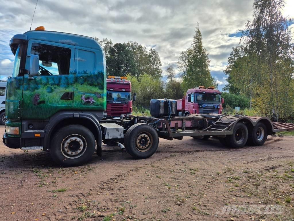 Scania R 124 شاحنات نقل آلة الغابات