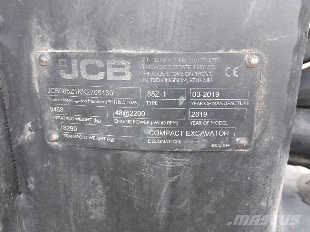 JCB 85 Z حفارات صغيرة أقل من 7 طن (حفارات صغيرة)