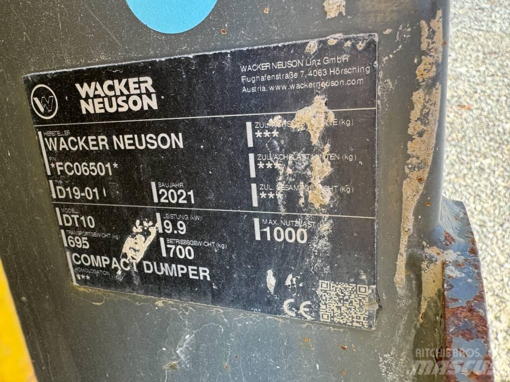 Wacker Neuson DT10 عربات نقل قلابة مجنزرة