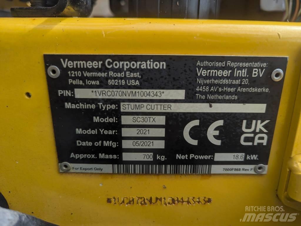 Vermeer SC30TX المطاحن الجذابة