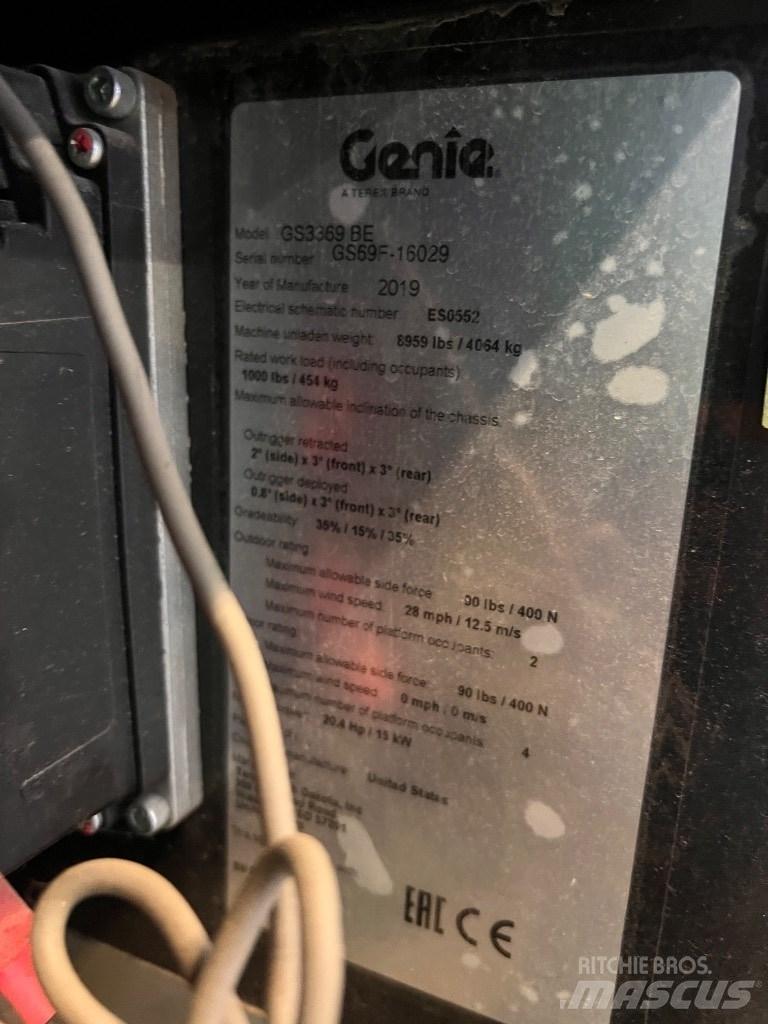Genie GS 3369 BE رافعات مقصية الشكل