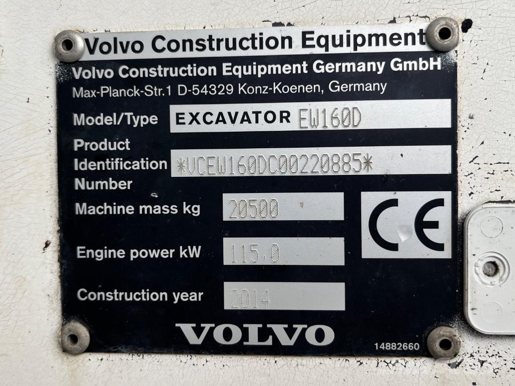 Volvo EW 160 D حفارات بعجل