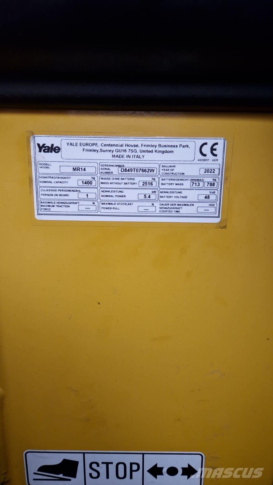 Yale MR14 شاحنة مناولة