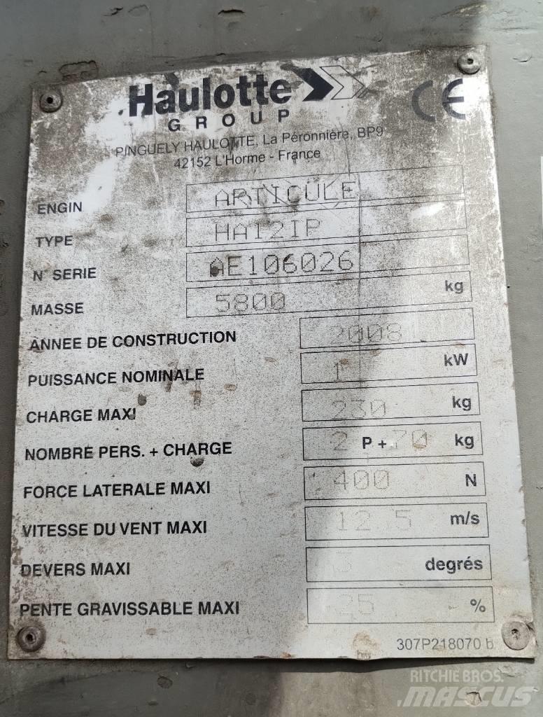 Haulotte HA 12 IP رافعات سلة مفصلية