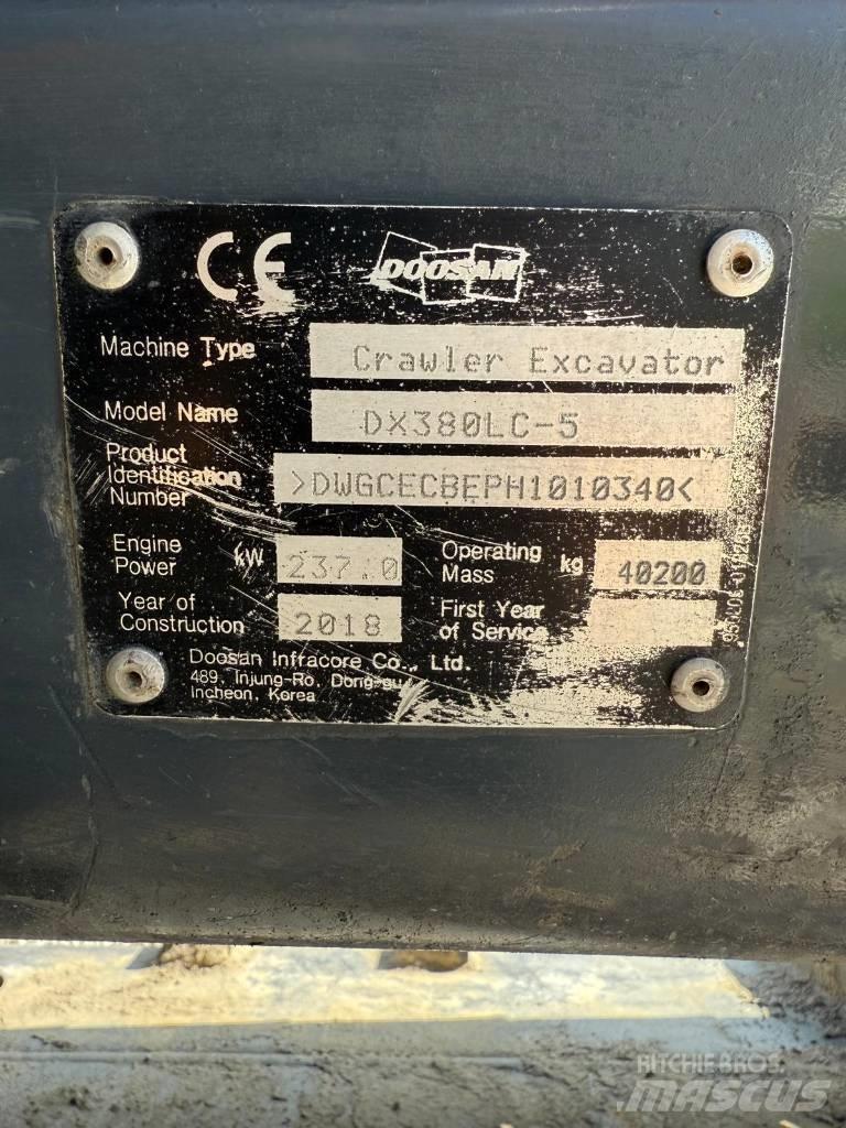 Doosan DX 380 LC-5 حفارات زحافة