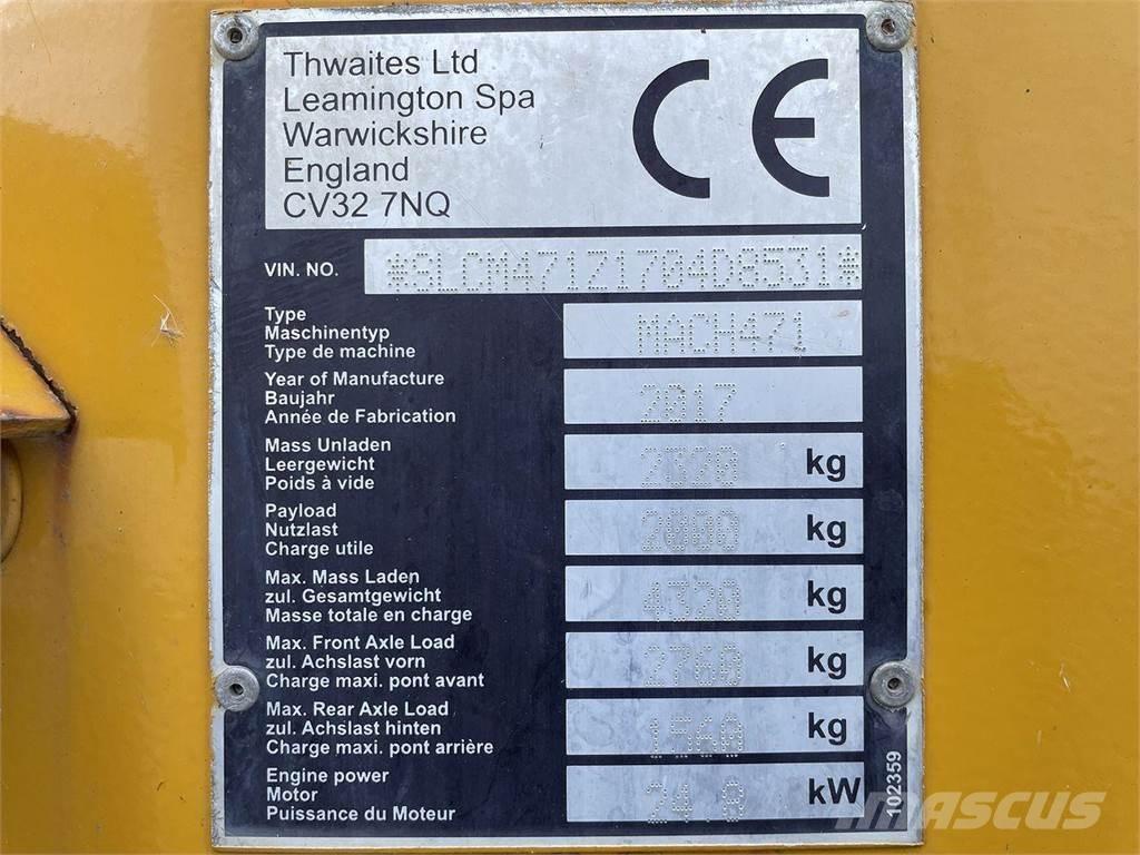 Thwaites 2 TON عربات نقل قلابة للمواقع