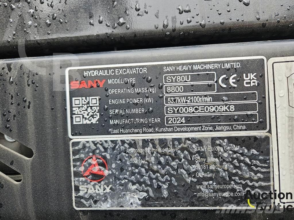 Sany SY80U حفارات وسط 7 طن - 12 طن