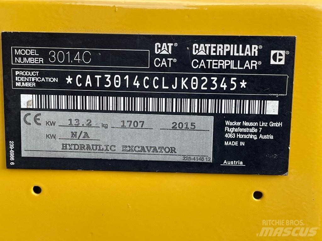 CAT 301.4 C حفارات صغيرة أقل من 7 طن (حفارات صغيرة)