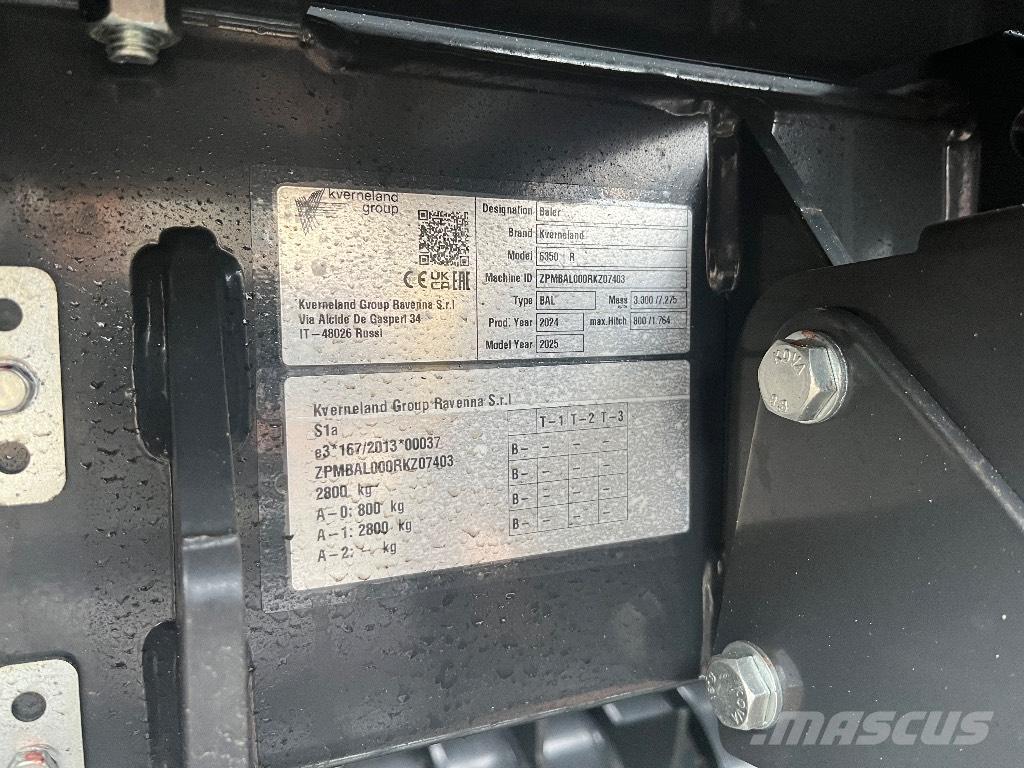 Kverneland 6350R محزمات مستديرة