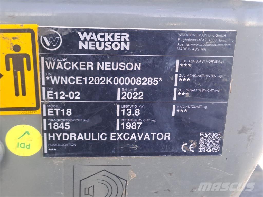 Wacker Neuson ET18 حفارات زحافة