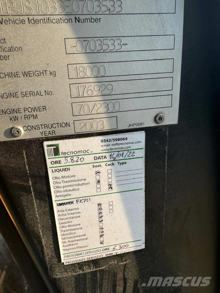 JCB JS 180 حفارات زحافة