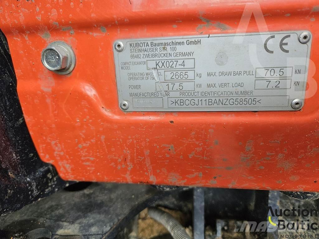 Kubota KX 027-4 حفارات صغيرة أقل من 7 طن (حفارات صغيرة)