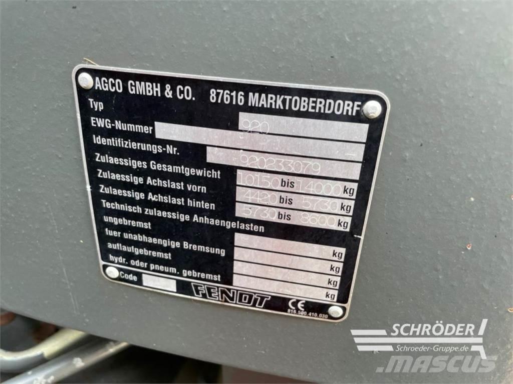 Fendt 920 VARIO الجرارات