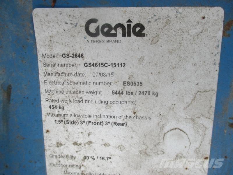 Genie GS 2646 رافعات مقصية الشكل