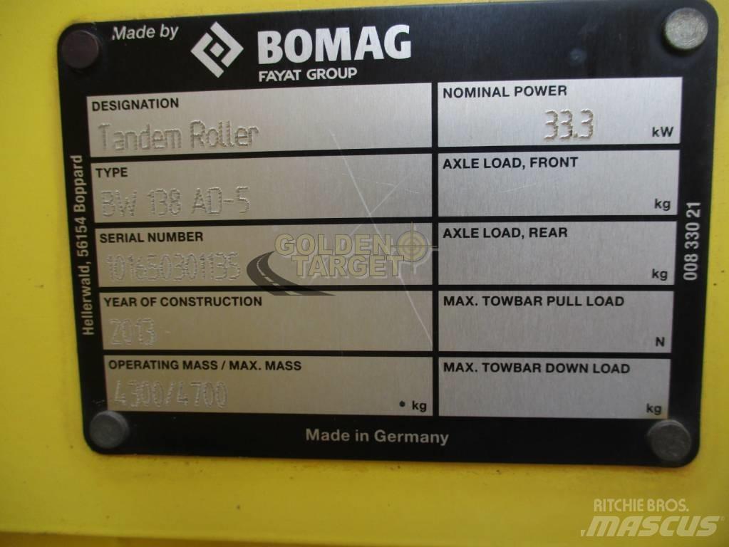 Bomag BW 138 AD-5 مداحل ثنائية الاسطوانة