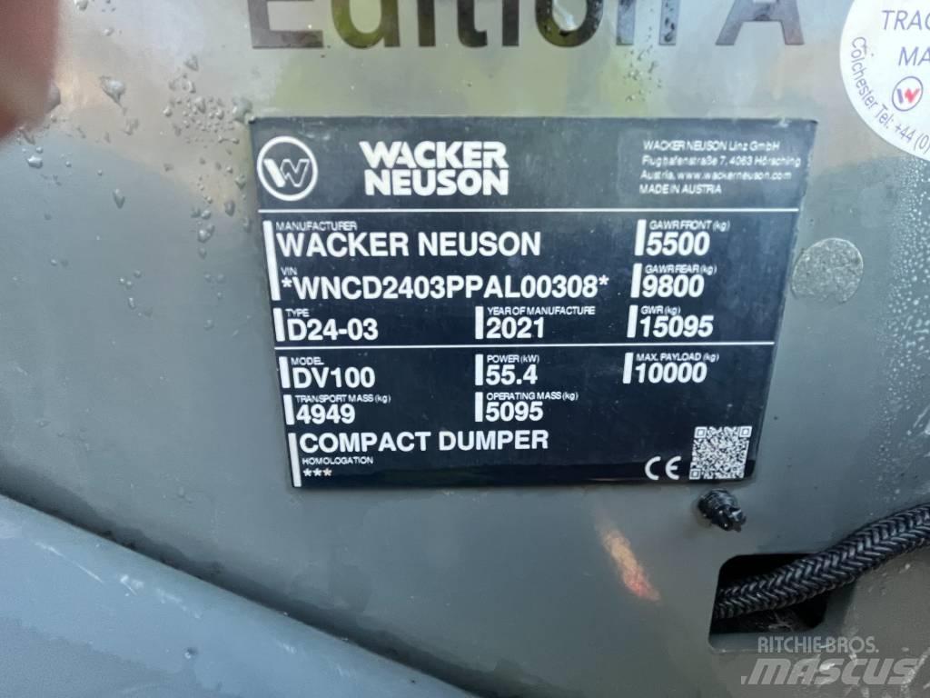 Wacker Neuson DV 100 عربات نقل قلابة للمواقع
