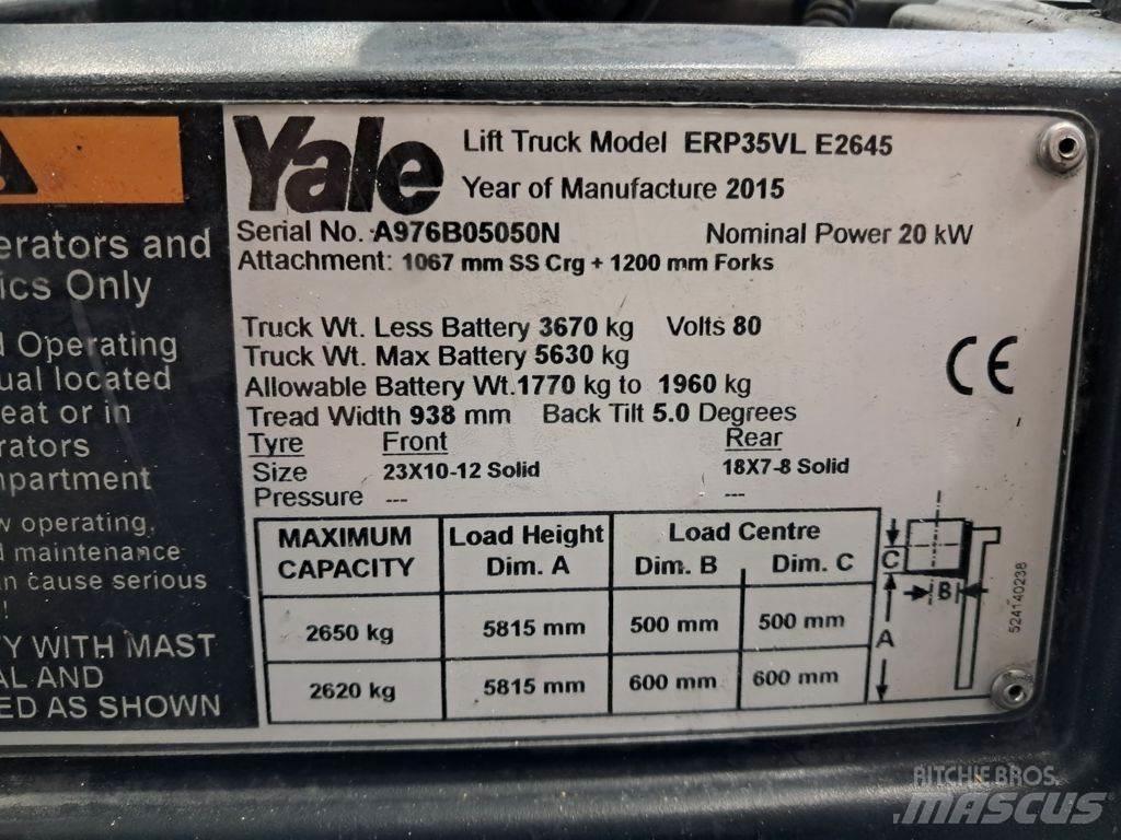 Yale ERP35VL شاحنات ذات رافعات شوكية تعمل بالكهرباء