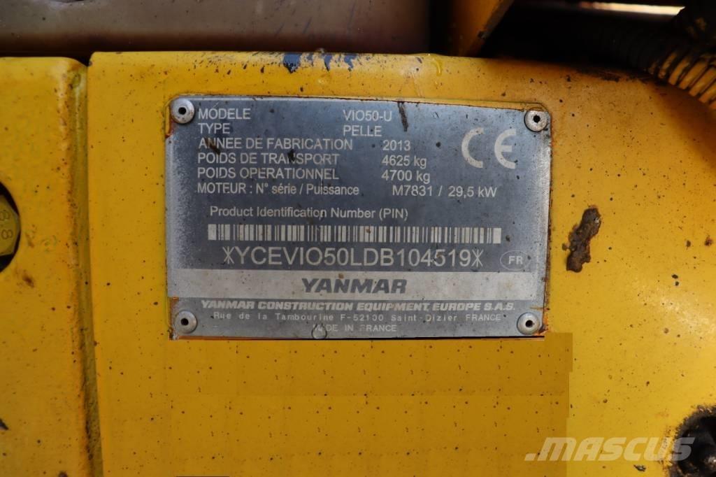 Yanmar Vio 50 U حفارات صغيرة أقل من 7 طن (حفارات صغيرة)