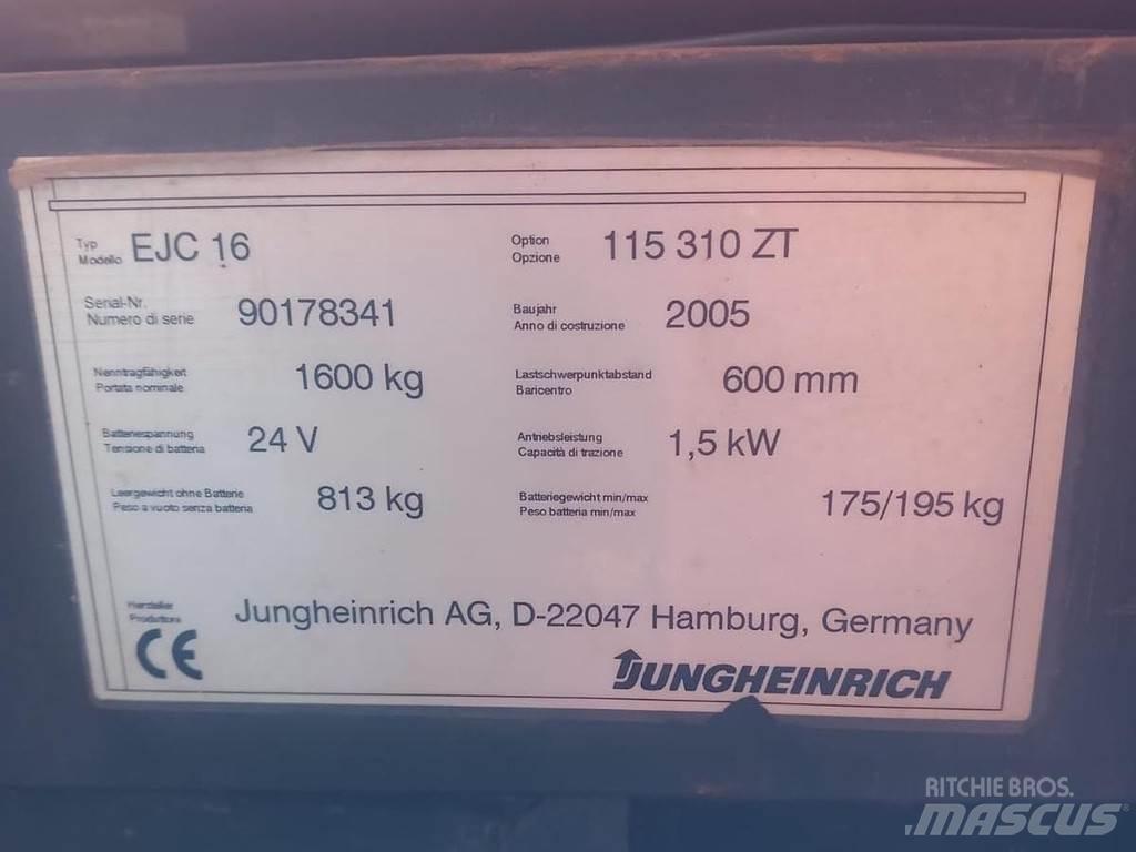 Jungheinrich ECJ16 شاحنة يدوية بمنصة نقالة