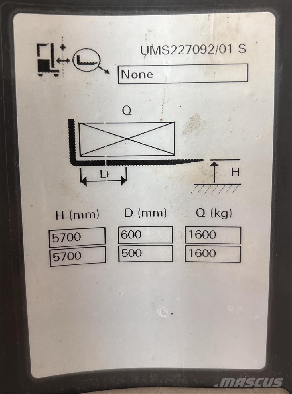 Atlet UMS160 شاحنة مناولة