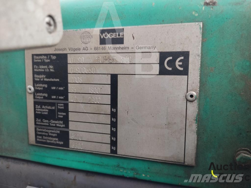 Vögele Super 800 معدات السفلتة