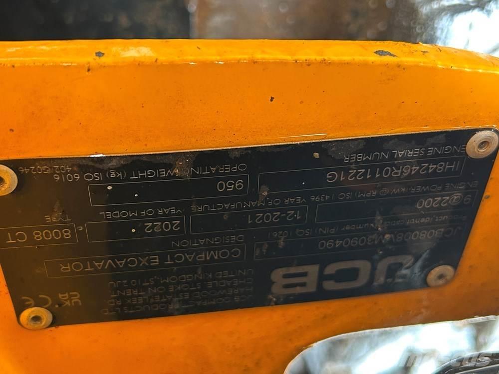 JCB MICRO 8008 حفارات صغيرة أقل من 7 طن (حفارات صغيرة)