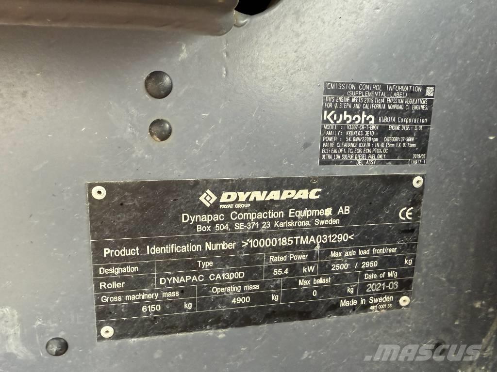Dynapac CA 1300 D مداحل أحادية الأسطوانة