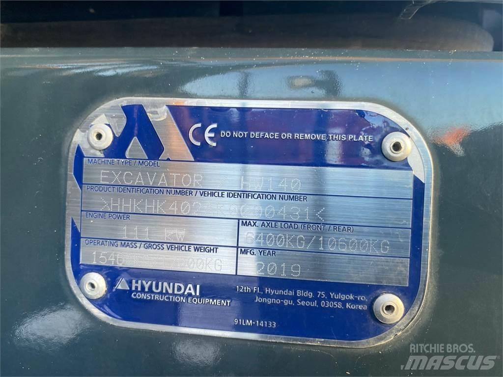 Hyundai HW140 حفارات بعجل