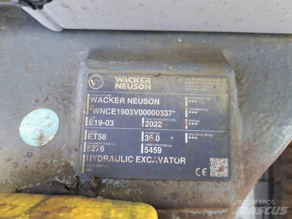 Wacker Neuson ET58 حفارات زحافة