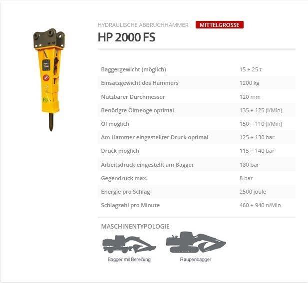 Indeco HP 2000 FS مطارق / كسارات