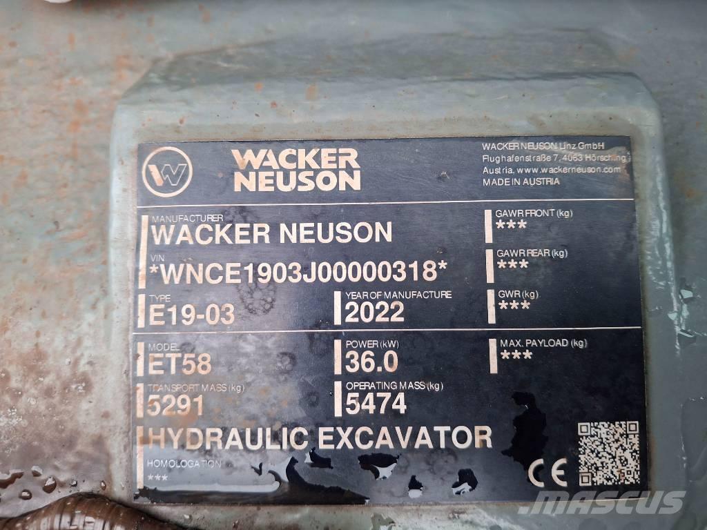 Wacker Neuson ET58 حفارات زحافة