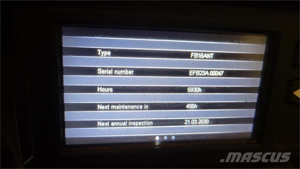 Mitsubishi FB16ANT شاحنات ذات رافعات شوكية تعمل بالكهرباء