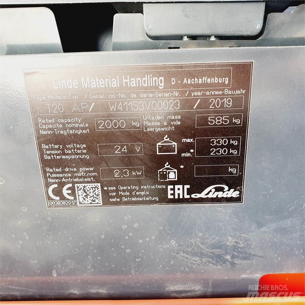 Linde T20AP Narrow معدات الرفع منخفض المستوى