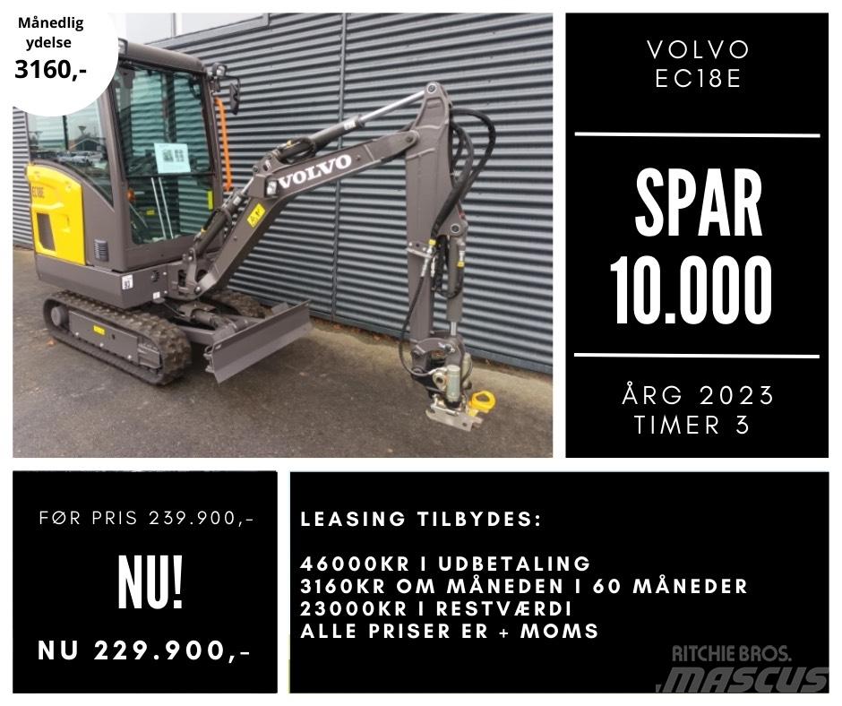 Volvo EC 18 E حفارات صغيرة أقل من 7 طن (حفارات صغيرة)