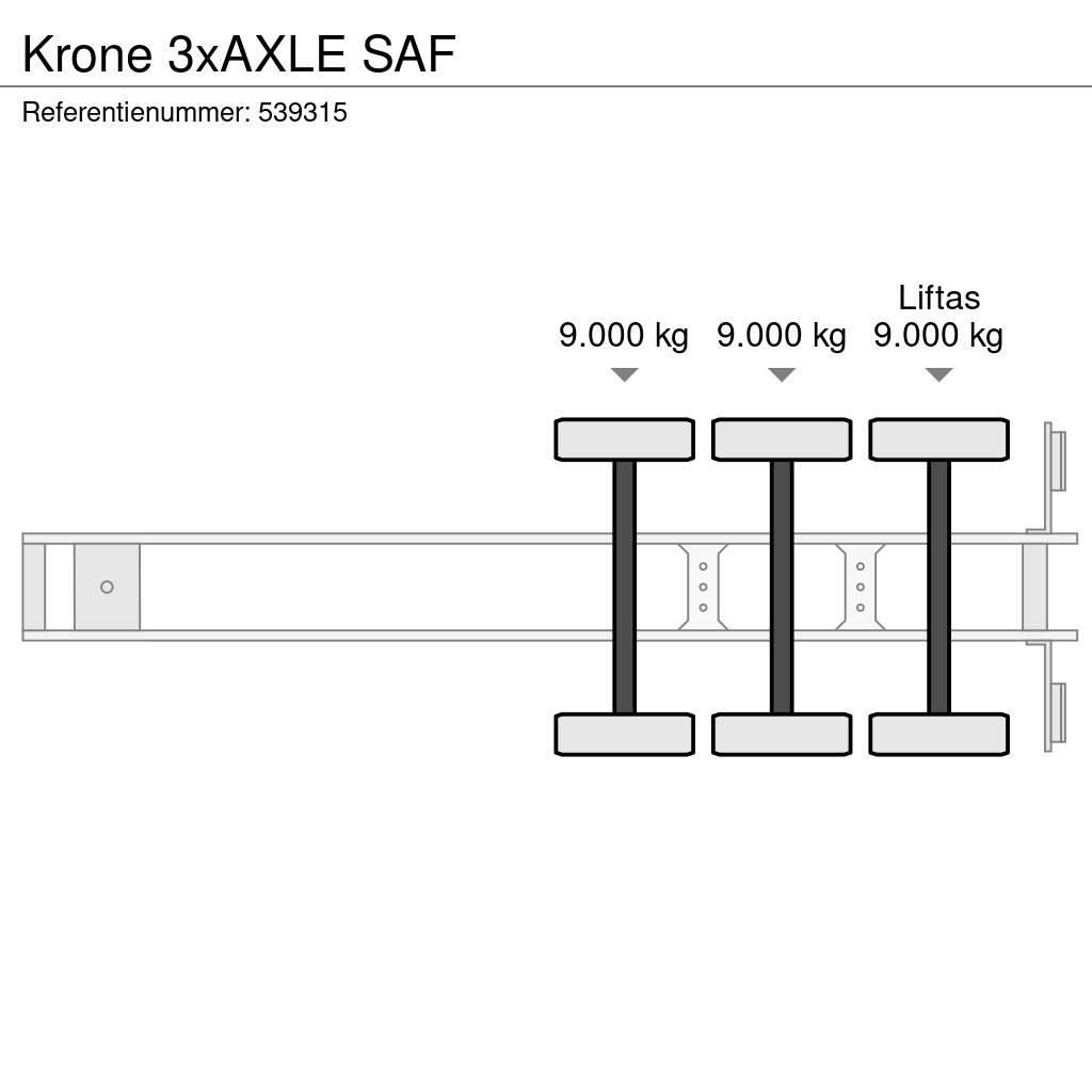 Krone 3xAXLE SAF نصف مقطورات ذات هيكل صندوقي