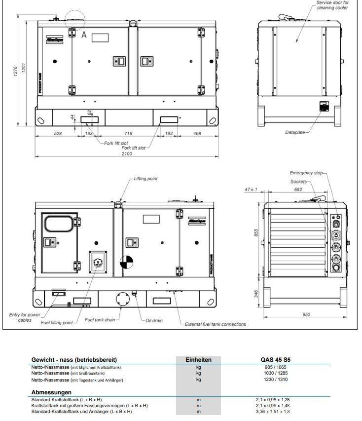 Atlas Copco QAS45 مولدات ديزل