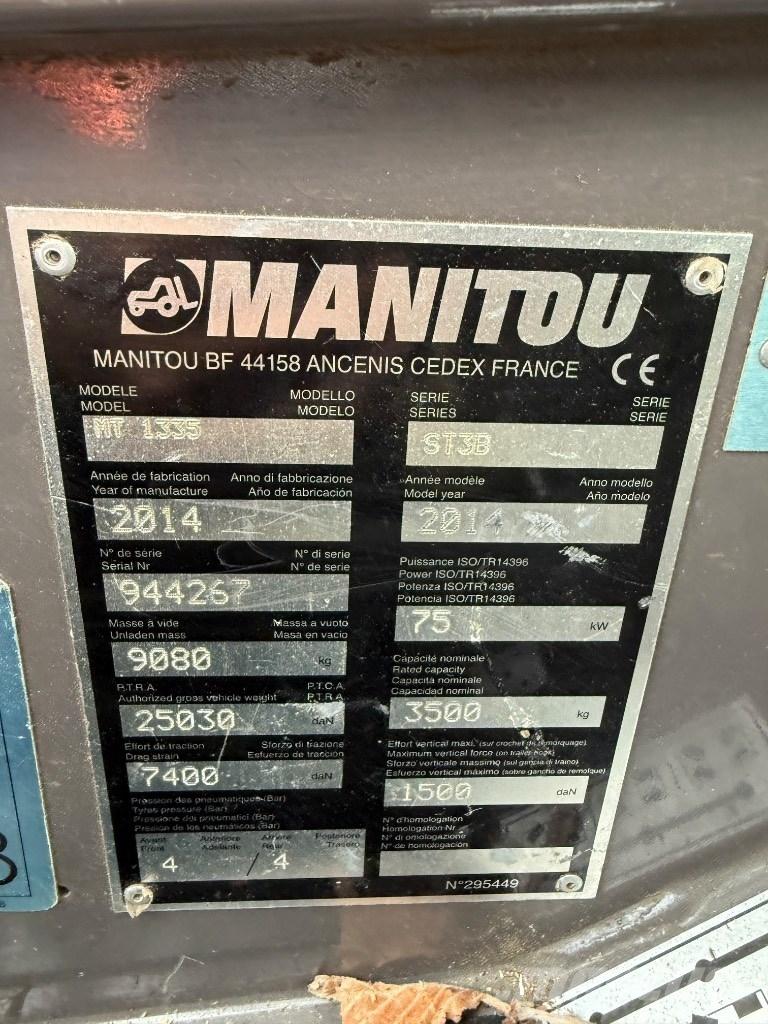 Manitou MT 1335 ST3B مناولات متداخلة