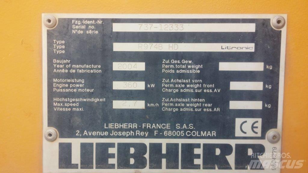Liebherr R 974 B HD حفارات زحافة