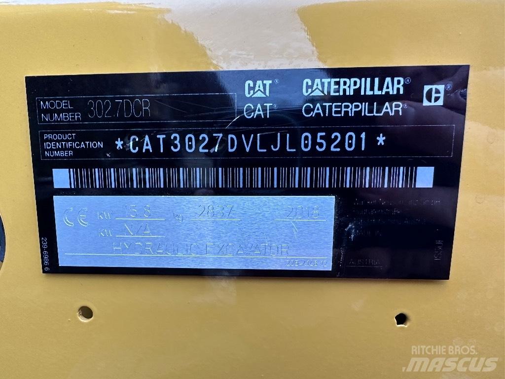 CAT 302.7 D CR حفارات صغيرة أقل من 7 طن (حفارات صغيرة)
