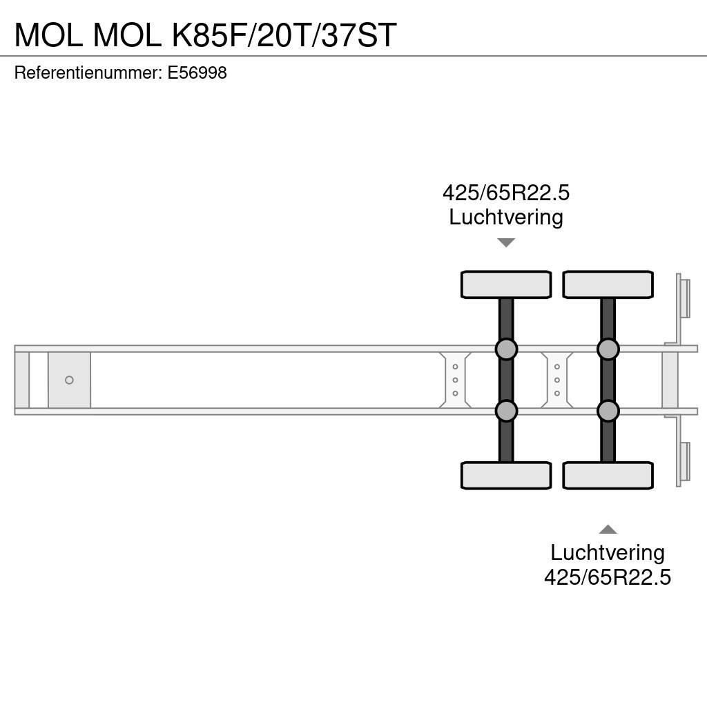 MOL K85F/20T/37ST نصف مقطورات قلابة