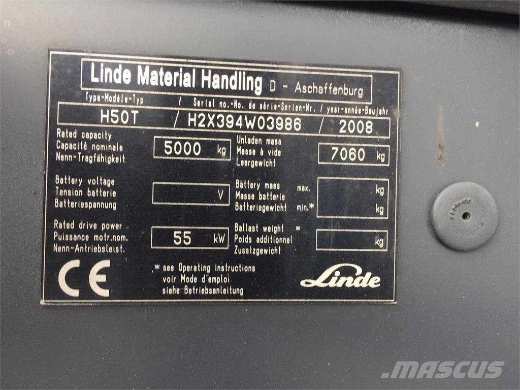 Linde H50T شاحنات LPG